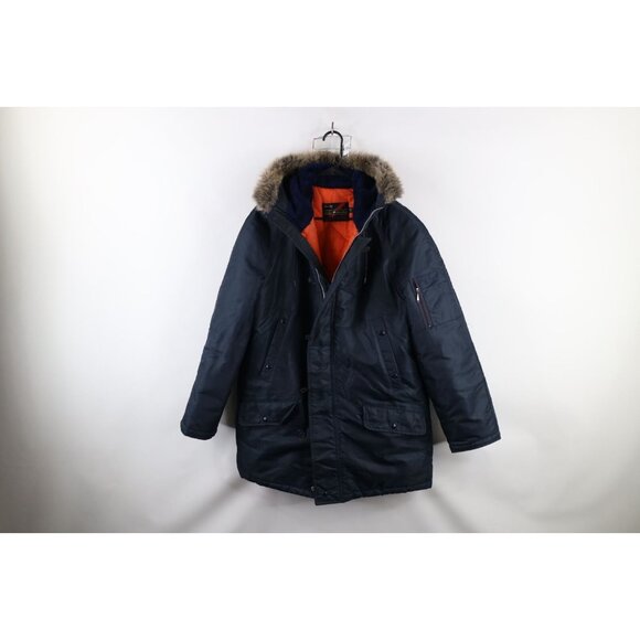 Vtg 70s Streetwear Mens 42 T Distressed Military Style N3B Snorkel Parka Jacket